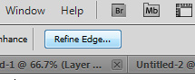 click on refine edge