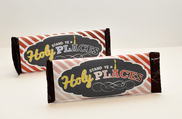 2013 Mutual Theme candy bar wrappers for 1.55 oz. Hershey's bars. For both YW & YM. Free download from Hang a Ribbon on the Moon.