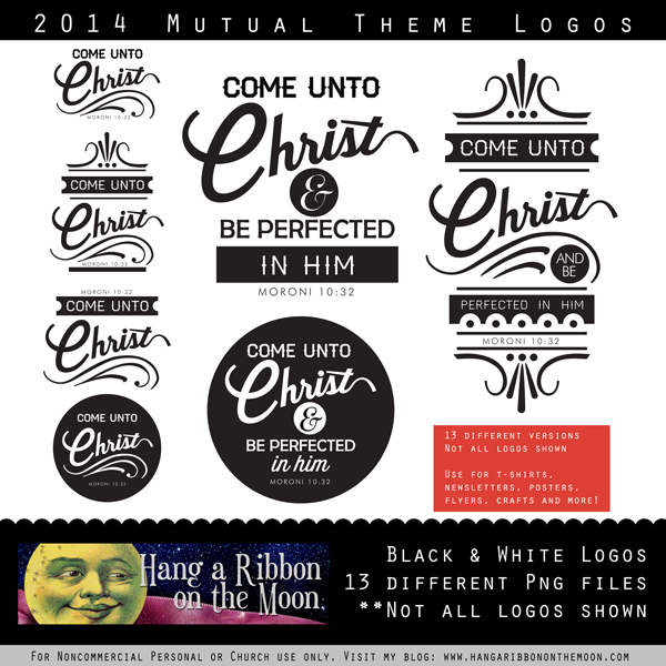 2014 Mutual Theme Logos from Hang a Ribbon on the Moon. Free download--13 different versions. Also download color (39 logos) and distressed logos. Plus, download 2 bonus retro logos! Great for t-shirts, crafts, newsletters, flyers and more!