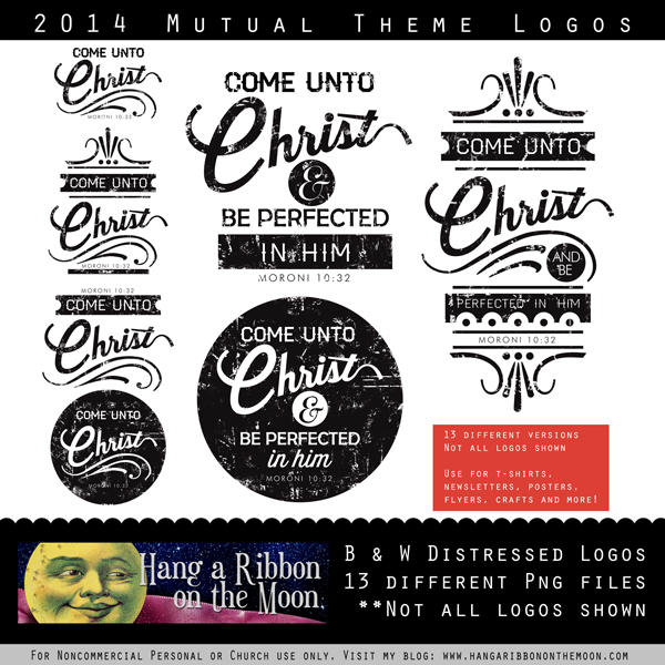 2014 Mutual Theme Logos from Hang a Ribbon on the Moon. Free download--13 different versions. Also download color (39 logos) and distressed logos. Plus, download 2 bonus retro logos! Great for t-shirts, crafts, newsletters, flyers and more!