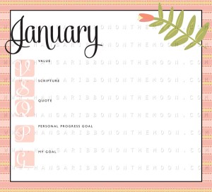 2014 Personal Progress Calendar. Great project for YW! FREE download from Hang a Ribbon on the Moon.