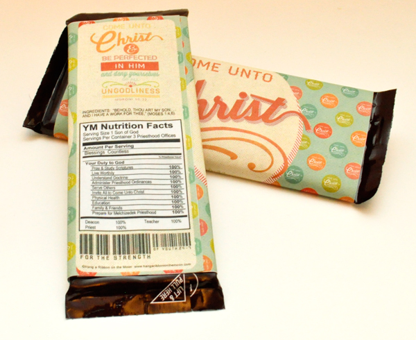 2014 Come Unto Christ YW/YM Candy Bar Wrappers for 1.55-ounce Hershey's Bars. Free Download!