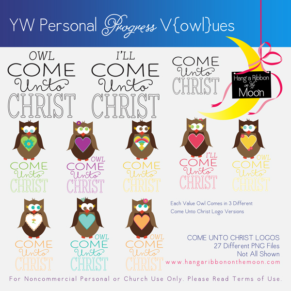 YW Personal Progress V{owl}ues Come Unto Christ Logos: FREE download!