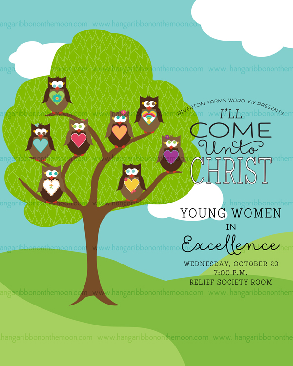 YW Personal Progress V{owl}ues Posters: 8x10, 11x14 and 16x20. Free! Lots of coordinating downloads, too!