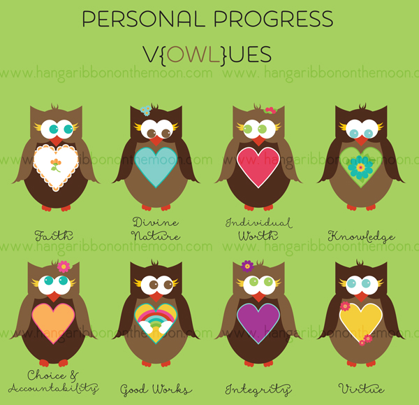 YW Personal Progress V{owl}ues Clipart