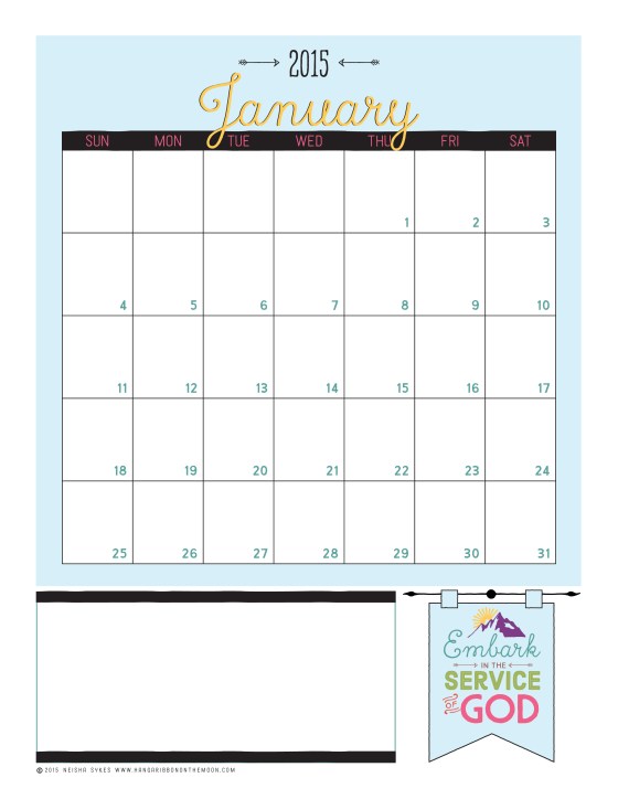 2015 Mutual Theme Calendars [Vertical Format] for Young Women! Editable PDF--so easy to use! Color and black & white versions. FREE download!