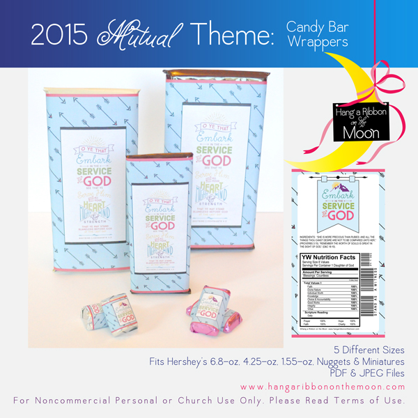 2015 Mutual Theme Candy Bar Wrappers! FIVE sizes! Free download!
