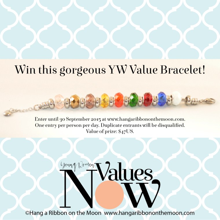 Win this gorgeous Pandora-inspired YW Values bracelet!
