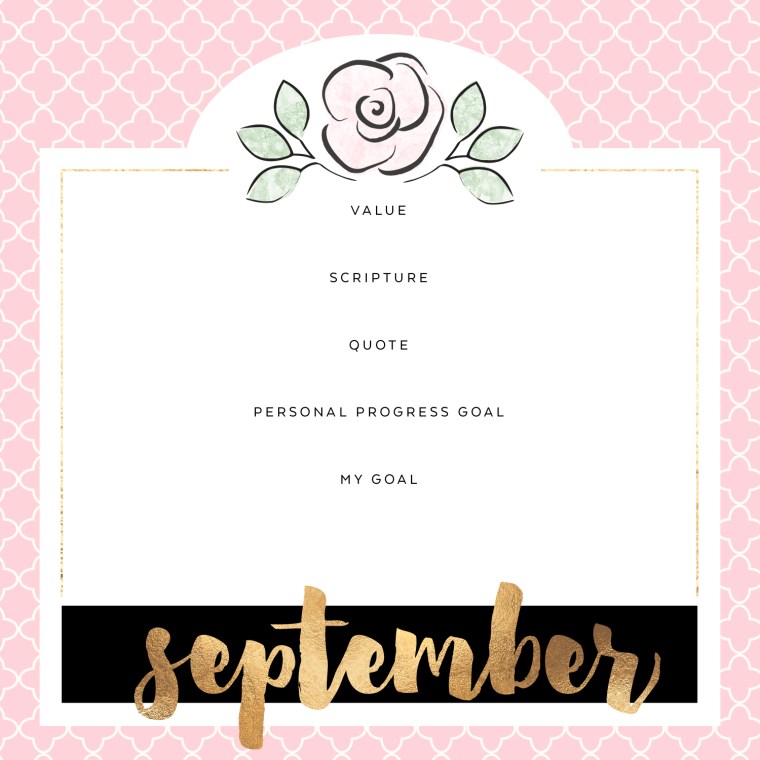 2016 LDS YW Personal Progress Calendar. Inspire your young women with this fun project. FREE download!