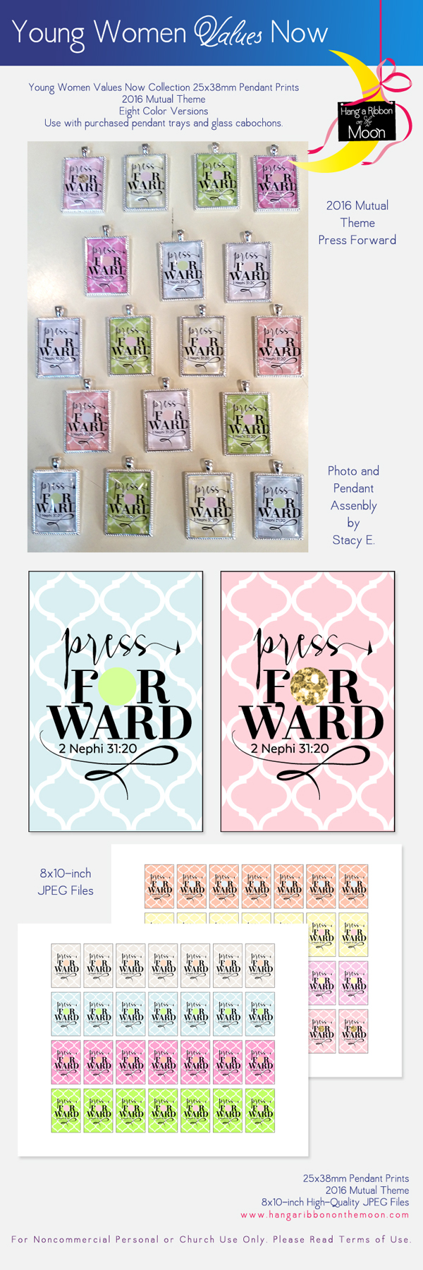 YW Values Now 25x38mm Pendant Prints! FREE download! Perfect for New Beginnings, YWIE, Camp, craft nights and more!