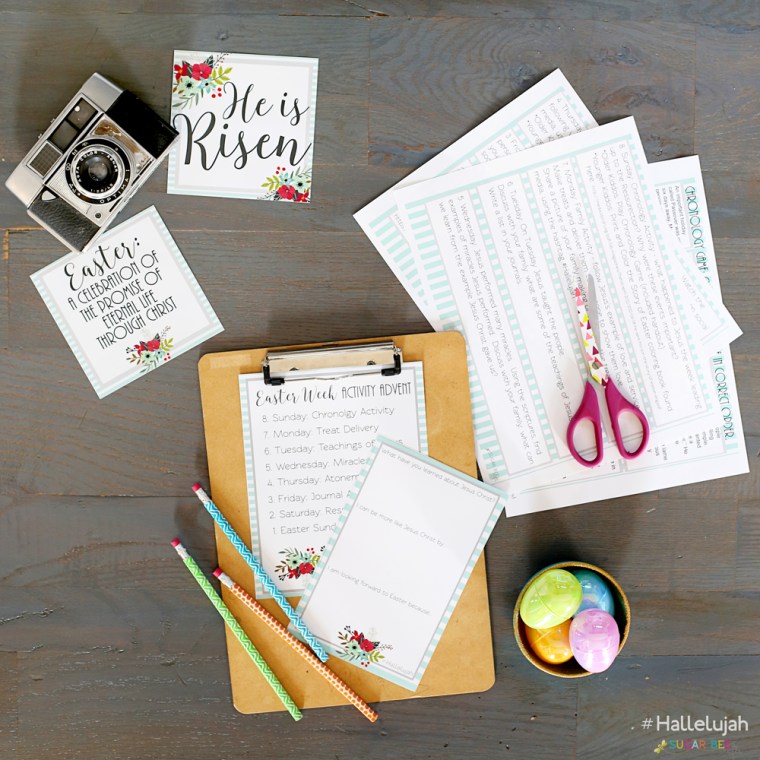 #hallelujah Easter Advent Activities from Sugar Bee Crafts. FREE download!