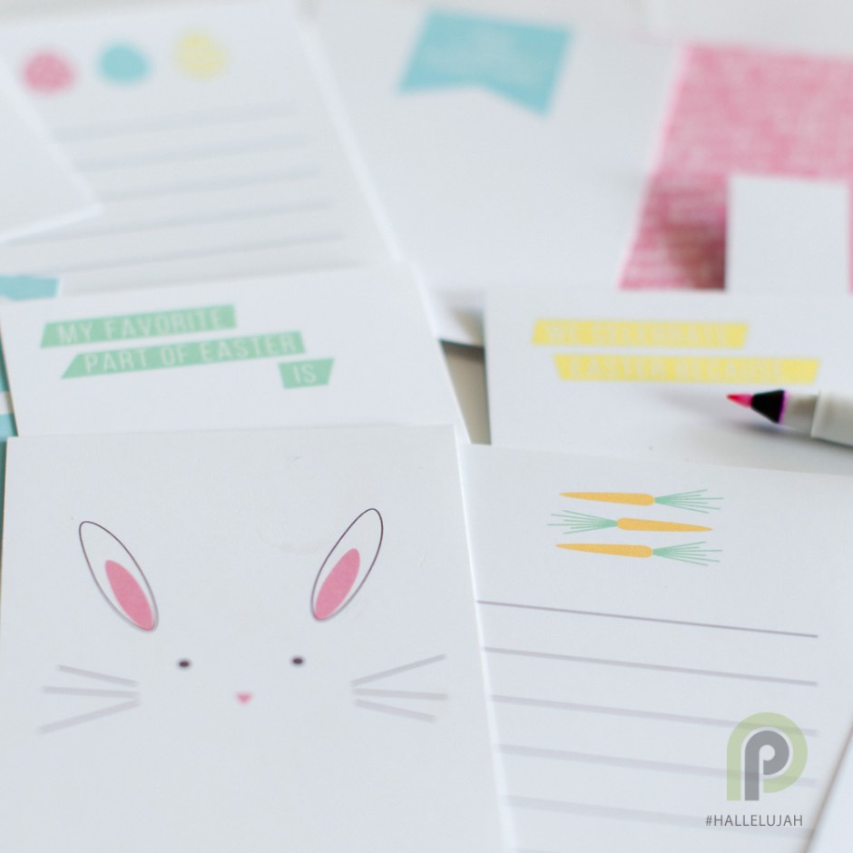#hallelujah 3x4 Easter Cards from Persnickety Prints FREE download!