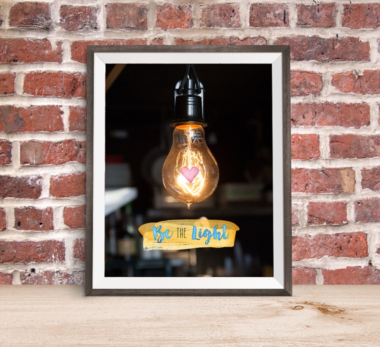 Be the Light 8x10 Photo Poster. FREE download! Great theme for YWIE!