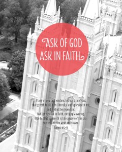 2017 Mutual Theme Circle Logos: Free downoad! Perfect for LDS Young Women and Young Men. James 1:5-6. Ask of God, Ask in Faith.