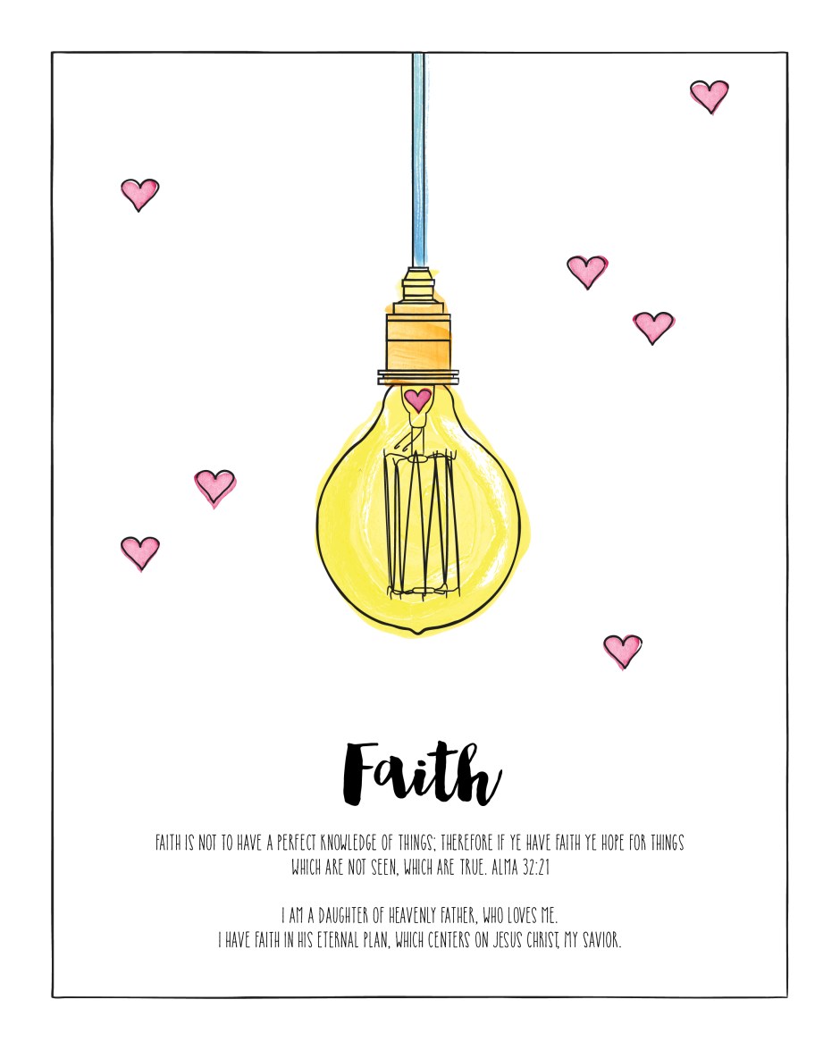 Be the Light: Personal Progress Value Posters. 8x10. Free download! Perfect for New Beginnings & YWIE!