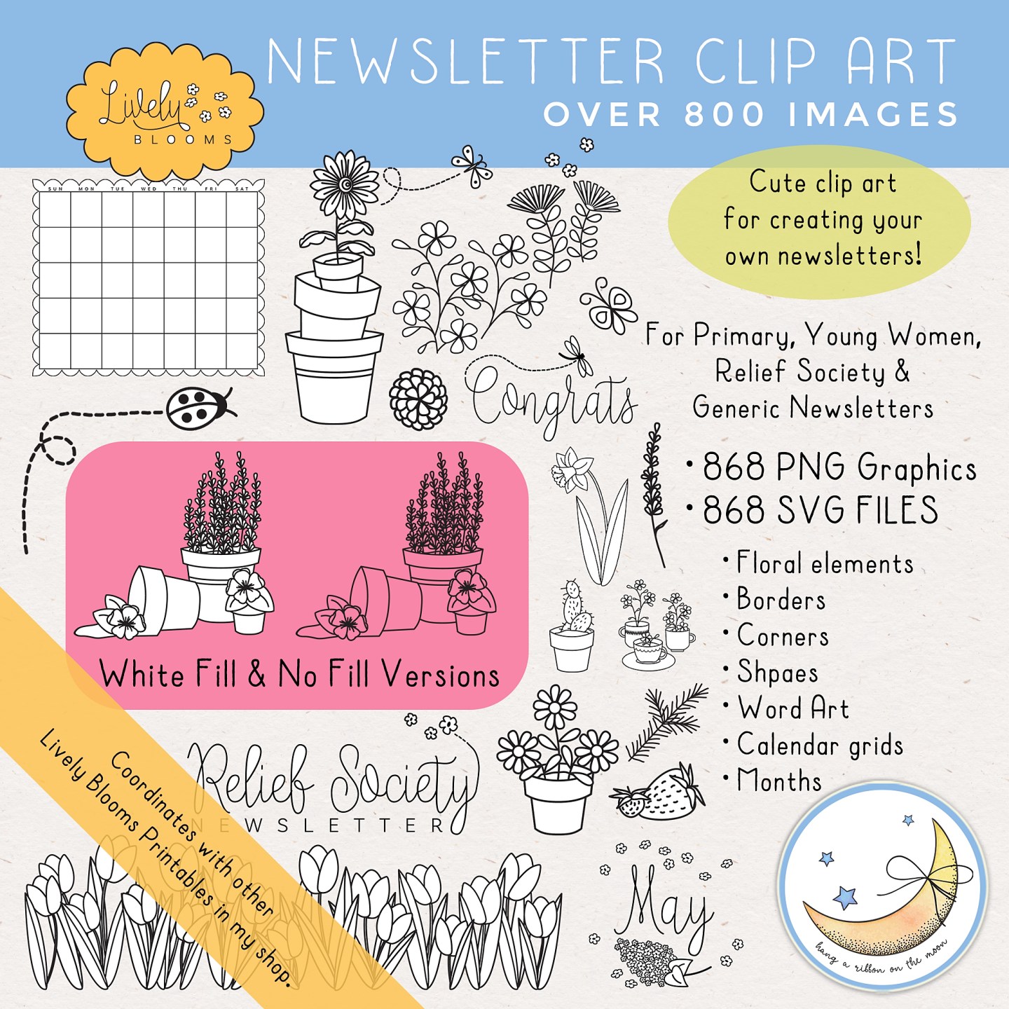 Free Download! Newsletter Clip Art for Relief Society, Young Women ...